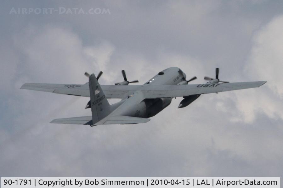 90-1791, 1990 Lockheed C-130H Hercules C/N 382-5242, Overflying Sun N Fun 2010 - Lakeland, FL