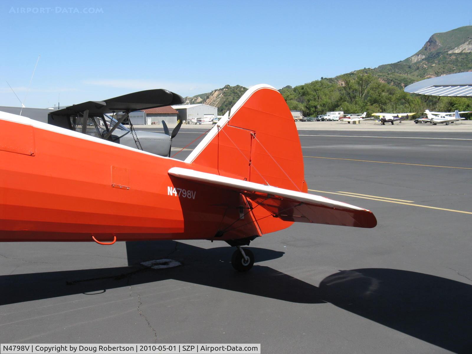 N4798V, 1943 Boeing E75 C/N 75-5086, 1943 Boeing Stearman E75, Jacobs R755B 275 Hp, tail