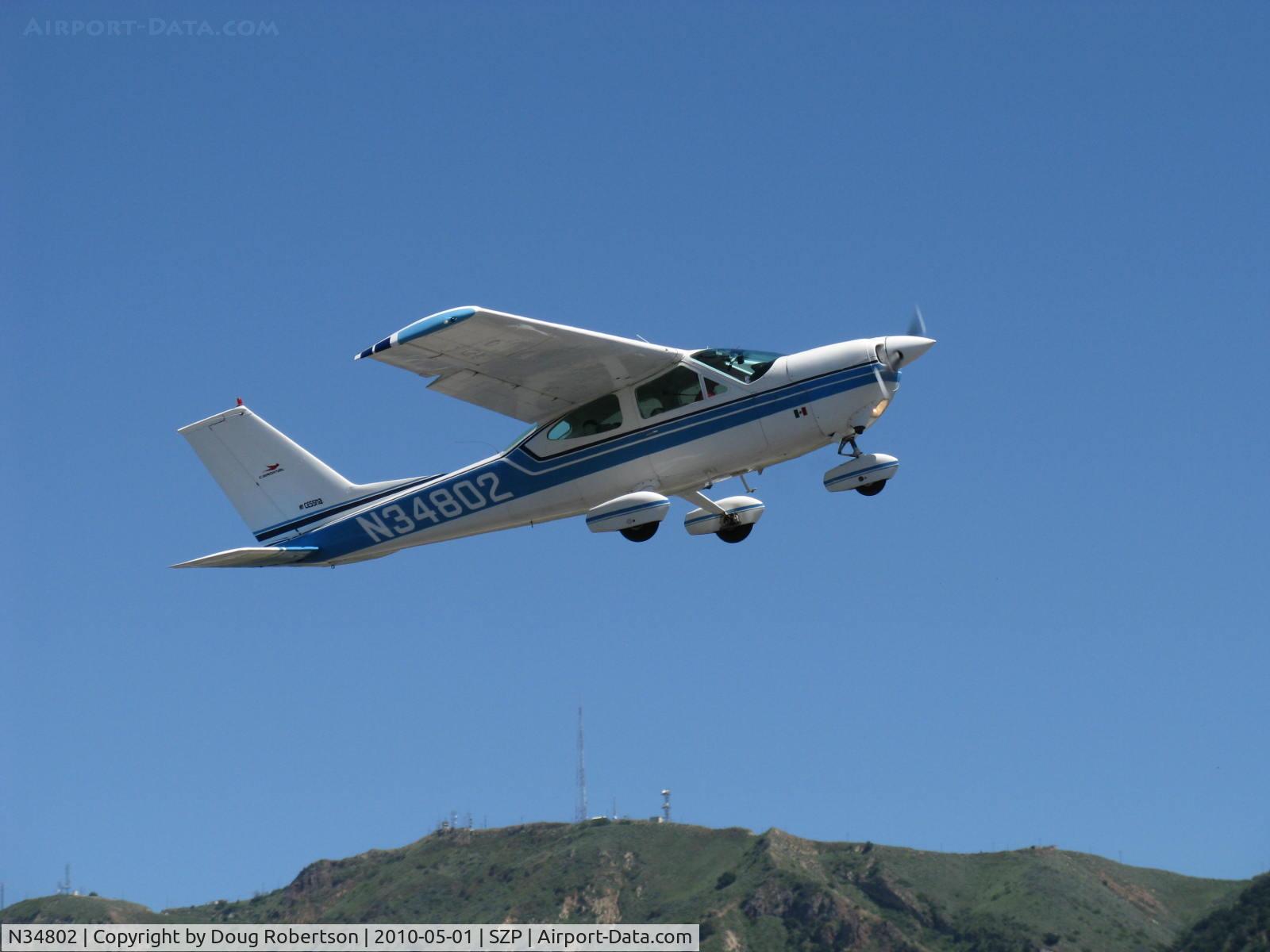 N34802, 1973 Cessna 177B Cardinal C/N 17702011, 1973 Cessna 177B CARDINAL, Lycoming O&VO-360 180 Hp, takeoff climb Rwy 22