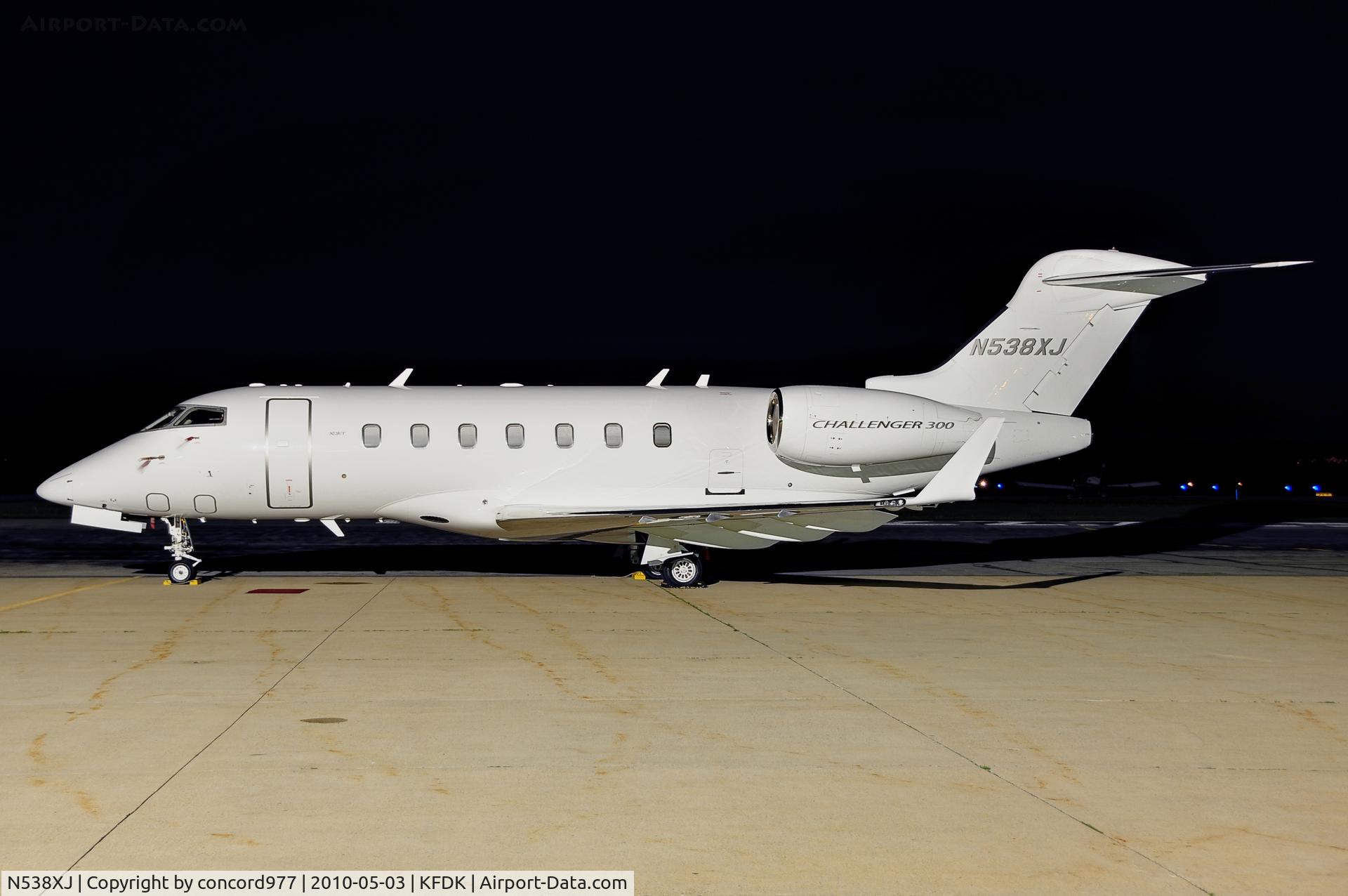 N538XJ, 2008 Bombardier Challenger 300 (BD-100-1A10) C/N 20224, Seen at KFDK on 5/3/2010.