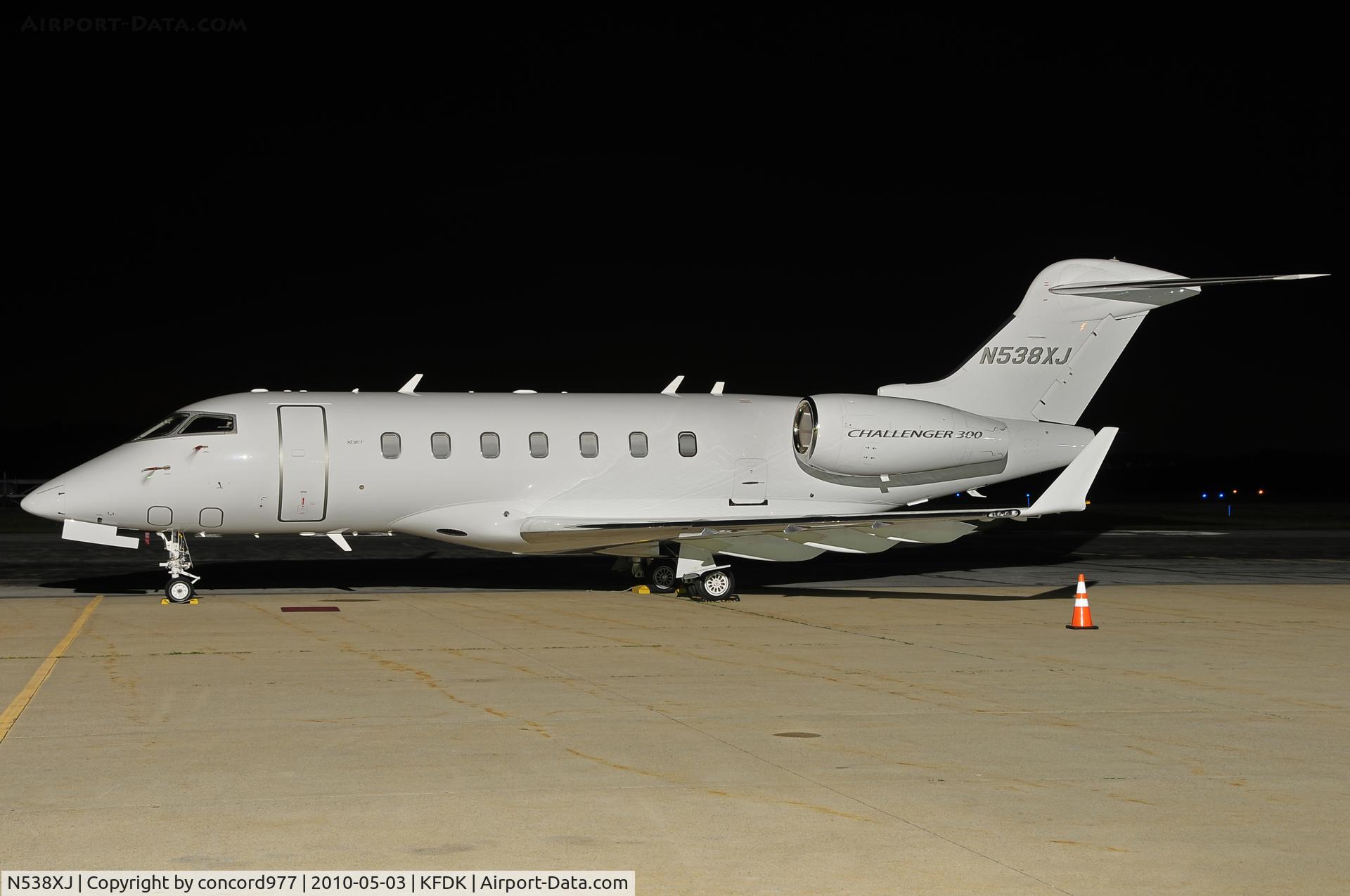 N538XJ, 2008 Bombardier Challenger 300 (BD-100-1A10) C/N 20224, Seen at KFDK on 5/3/2010.