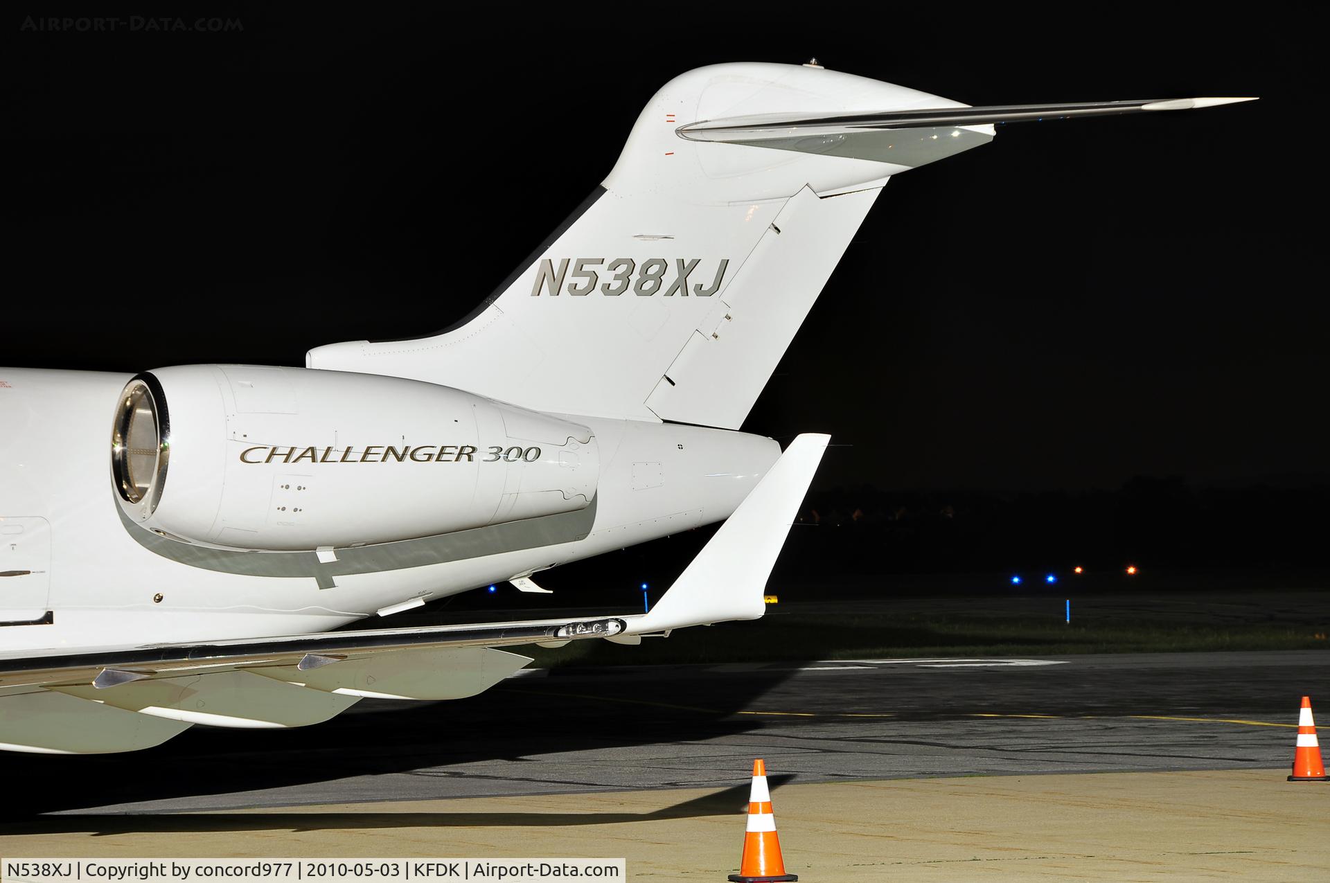 N538XJ, 2008 Bombardier Challenger 300 (BD-100-1A10) C/N 20224, Seen at KFDK on 5/3/2010.