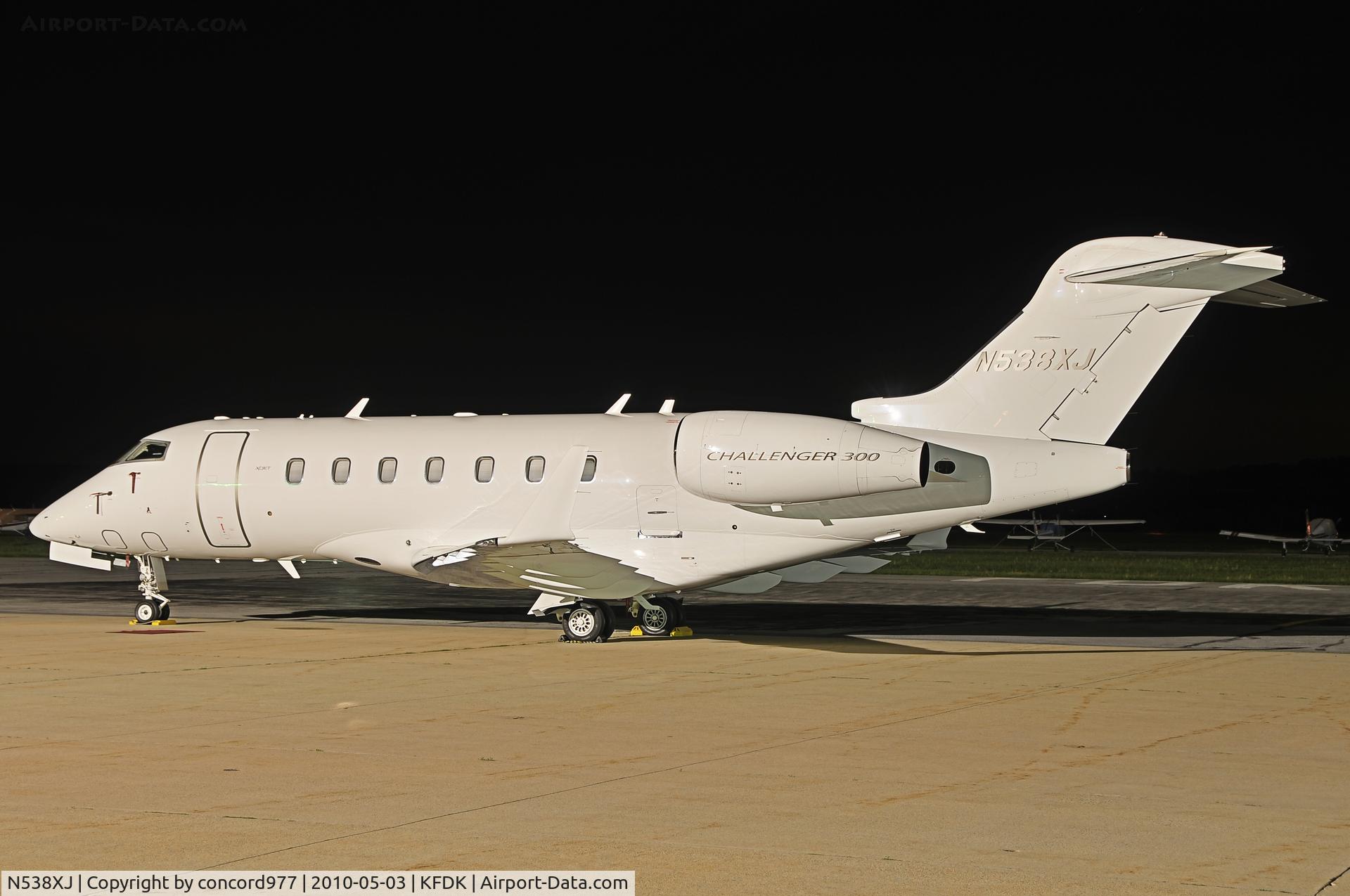 N538XJ, 2008 Bombardier Challenger 300 (BD-100-1A10) C/N 20224, Seen at KFDK on 5/3/2010.