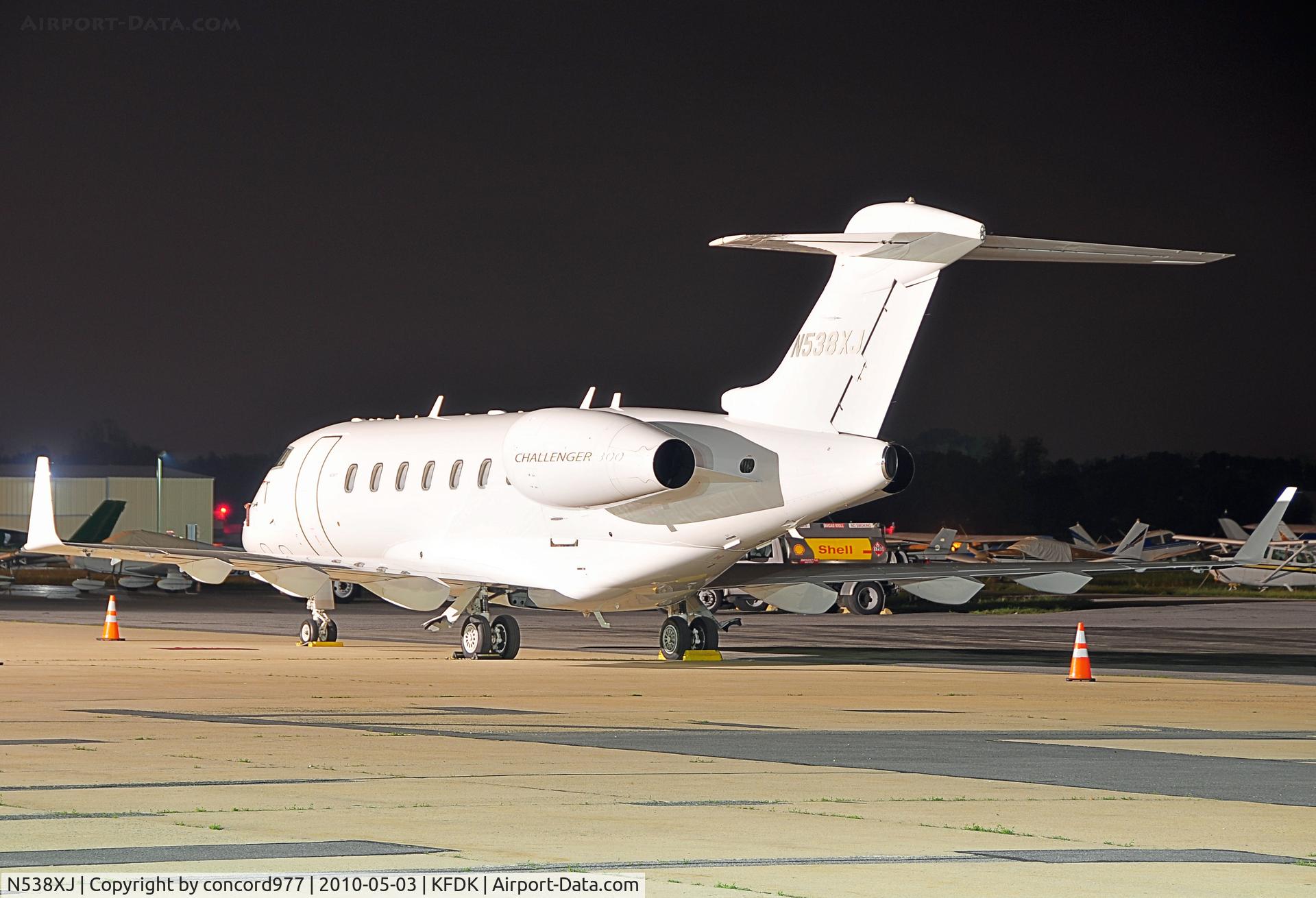 N538XJ, 2008 Bombardier Challenger 300 (BD-100-1A10) C/N 20224, Seen at KFDK on 5/3/2010.