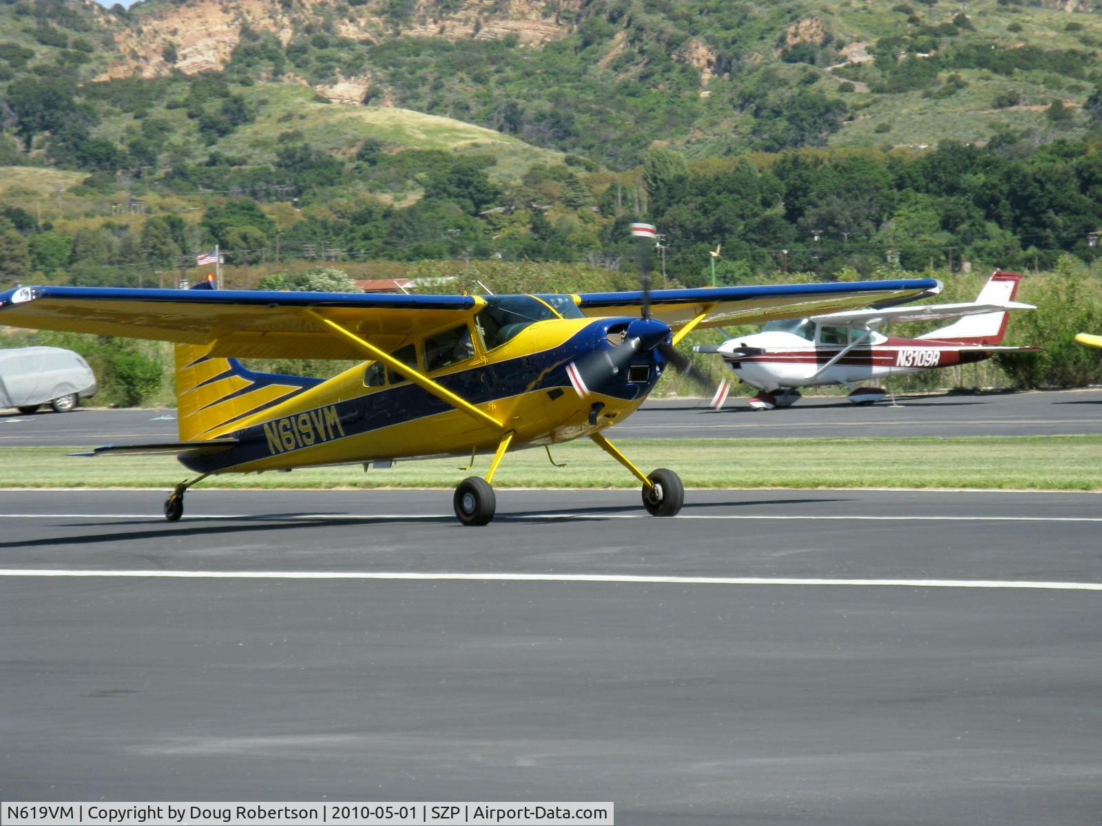 N619VM, 1981 Cessna A185F Skywagon 185 C/N 18504284, 1981 Cessna A185F SKYWAGON II, Continental IO-520-D 300 Hp, landing roll Rwy 22