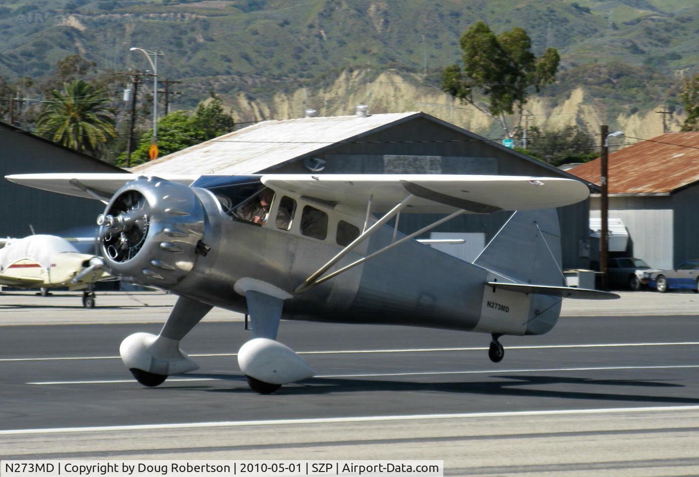N273MD, 2008 Dickenson Howard DGA-21 (Replicate) C/N 001, 2008 Dickenson HOWARD DGA-21 'Mr. Dickenson', P&W R-1340-57 Wasp 600 Hp, takeoff roll Rwy 22
