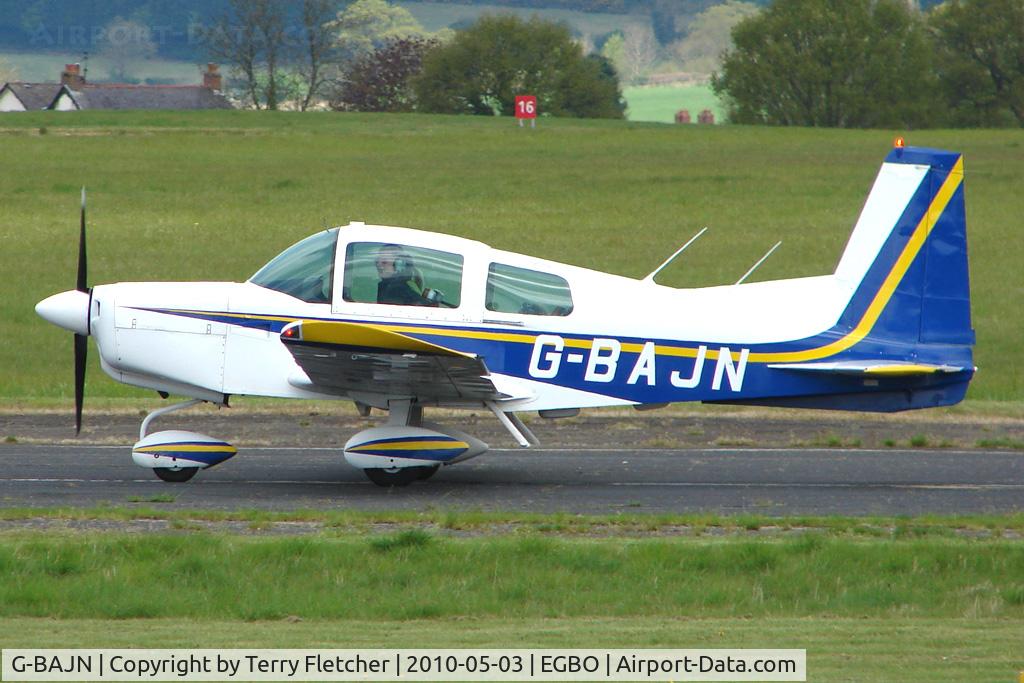 G-BAJN, 1972 American Aviation AA-5 Traveler C/N AA5-0259, 1972 American Aviation Corporation AMERICAN AA-5 at Wolverhampton on 2010 Wings and Wheels Day