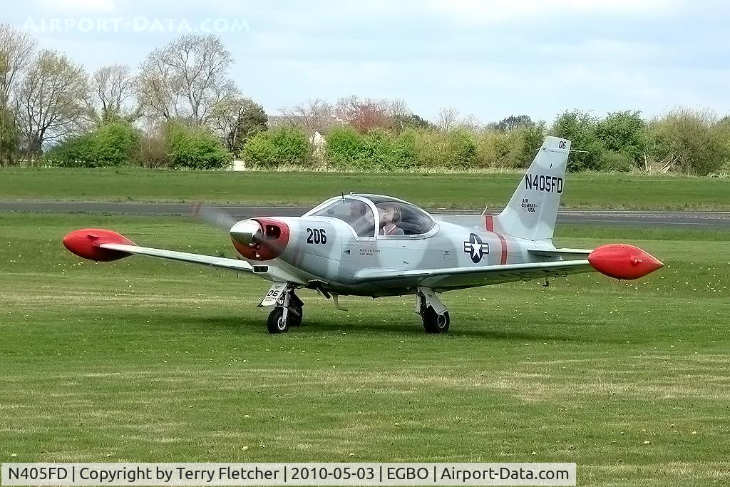 N405FD, 1990 SIAI-Marchetti SF-260D C/N 770, F260D at Wolverhampton on 2010 Wings and Wheels Day