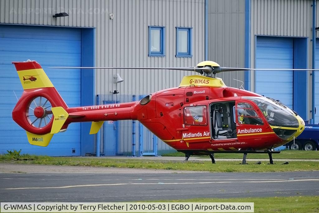G-WMAS, 2001 Eurocopter EC-135T-2 C/N 0174, Helimed Eurocopter Deutschland Gmbh EC135 T2at Wolverhampton on 2010 Wings and Wheels Day