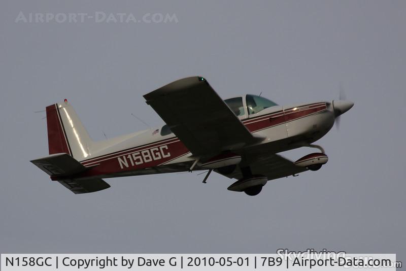 N158GC, 1976 Grumman American AA-5A Cheetah C/N AA5A-0158, Cheetah departing Ellington, CT