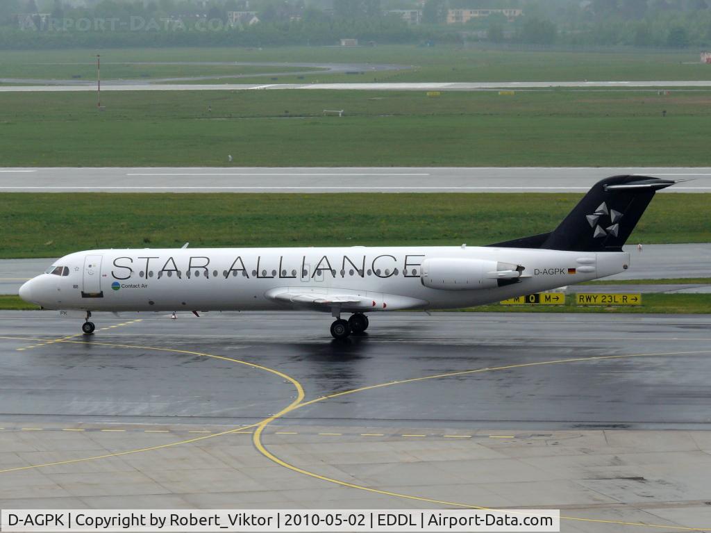 D-AGPK, 1990 Fokker 100 (F-28-0100) C/N 11313, Contact Air 