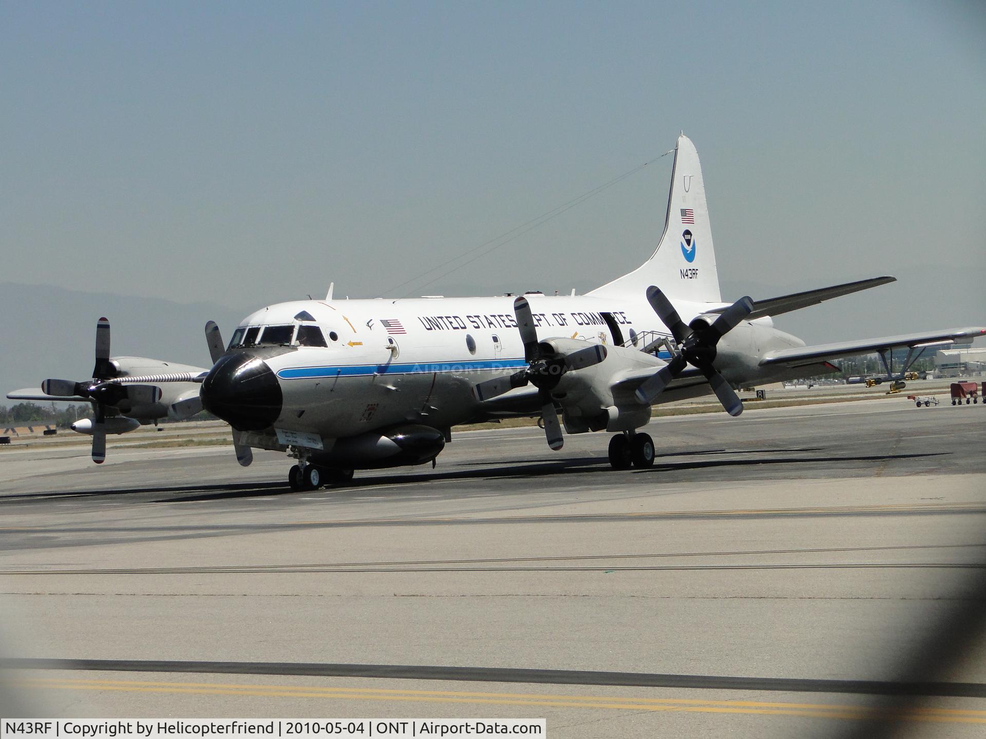 N43RF, Lockheed WP-3D Orion C/N 285A-5633, Starting up for take off from Ontario