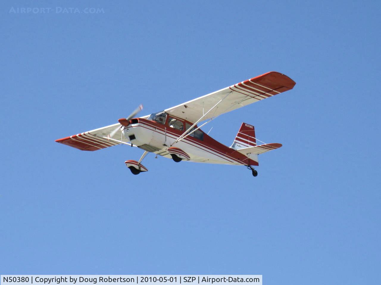 N50380, 1979 Bellanca 7ECA Citabria Citabria C/N 1291-79, 1979 Bellanca 7ECA CITABRIA, Lycoming O-235 115 Hp, takeoff climb Rwy 22