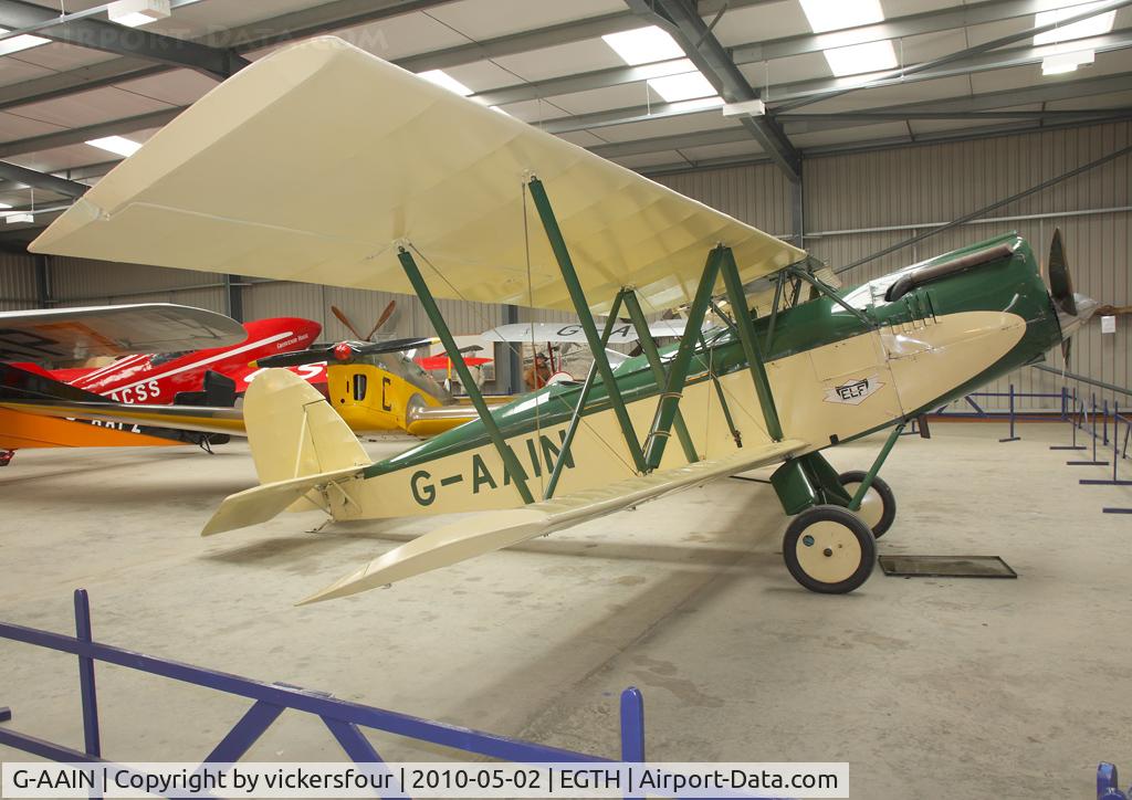 G-AAIN, 1934 Parnall Elf II C/N J.6, Shuttleworth Trust. Old Warden, Bedfordshire.