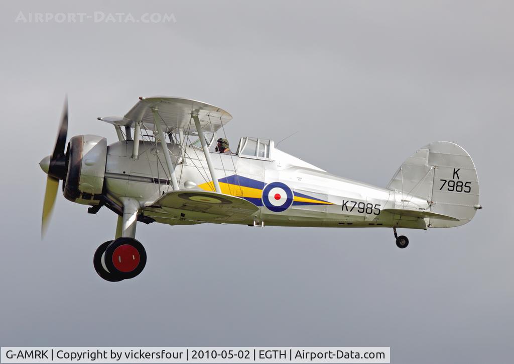 G-AMRK, 1937 Gloster Gladiator Mk1 C/N [L8032], Shuttleworth Trust. Marked as 'K7985'. Old Warden, Bedfordshire.