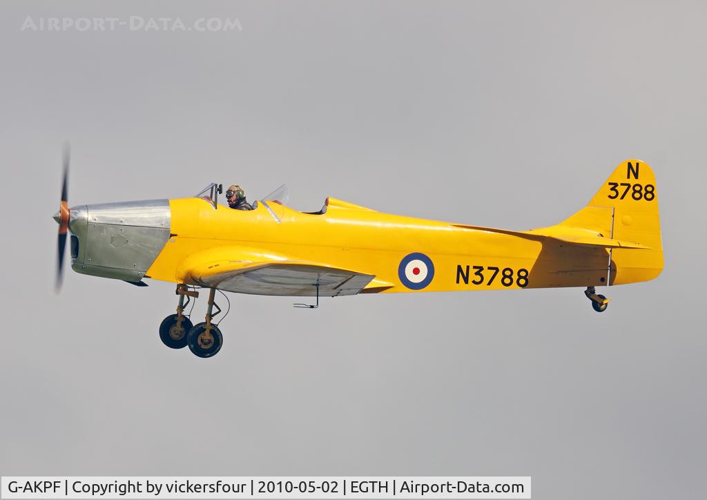 G-AKPF, 1941 Miles M14A Hawk Trainer 3 C/N 2228, Privately operated. Marked as 'N3788'. Old Warden, Bedfordshire.