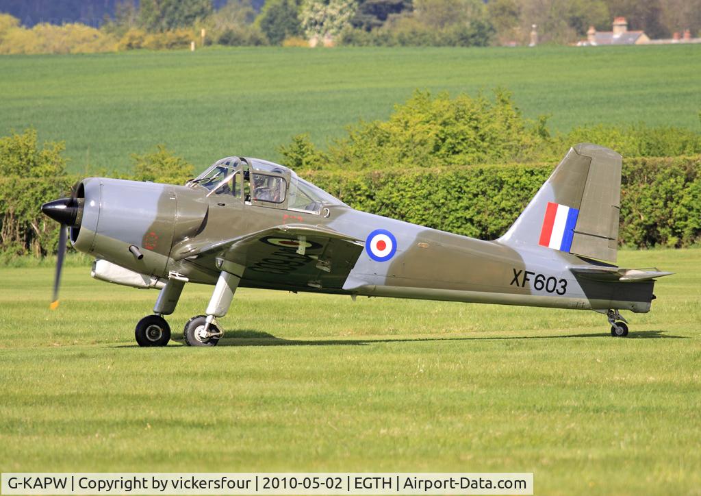 G-KAPW, 1955 Percival P-56 Provost T.1 C/N PAC/56/311, Shuttleworth Trust. Marked as XF603. Old Warden, Bedfordshire.