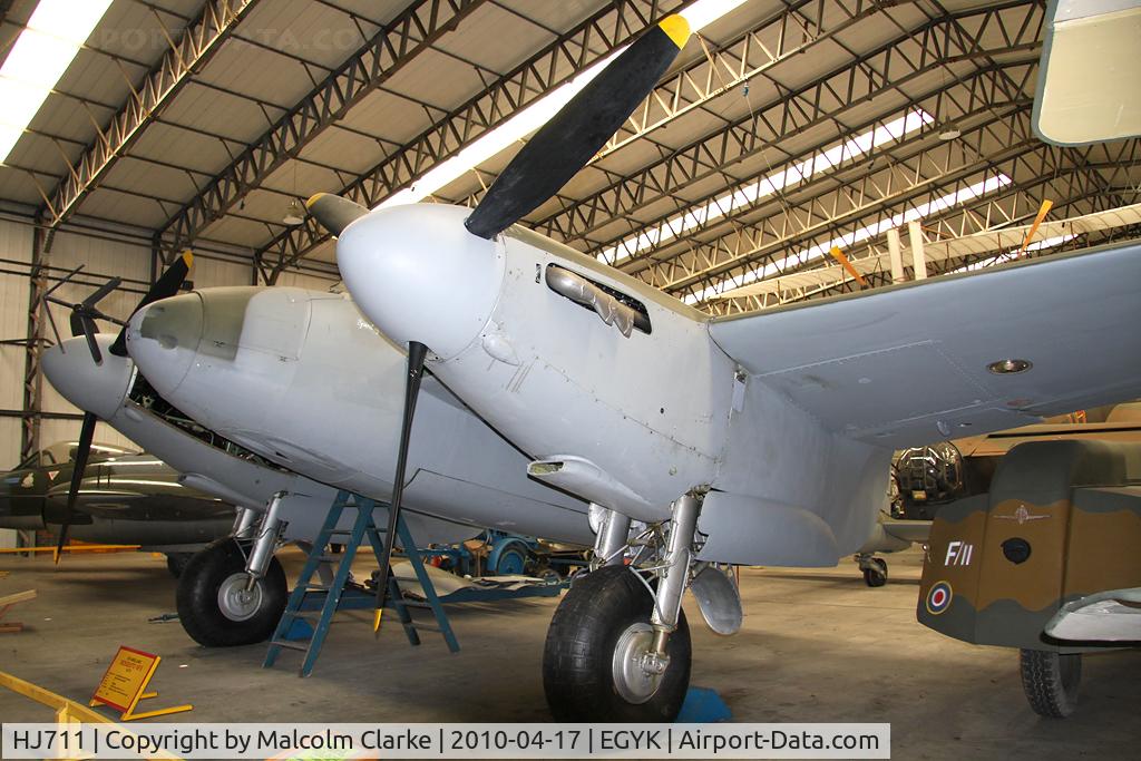 HJ711, 1943 De Havilland DH-98 Mosquito NF.11 C/N HJ711, De Havilland DH-98 Mosquito NF11 at The Yorkshire Air Museum, Elvington, UK in 1997.