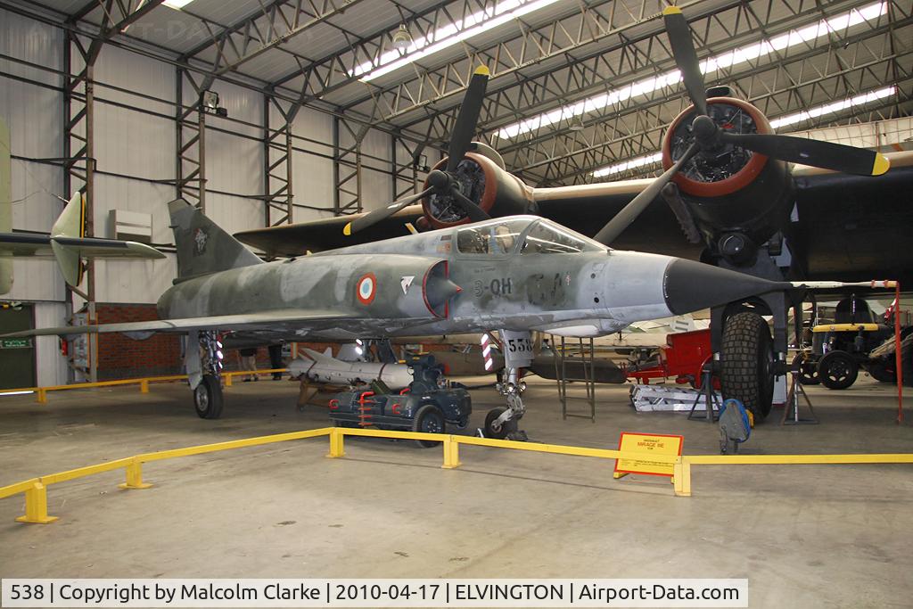 538, Dassault Mirage IIIE C/N 538, Dassault Mirage IIIE at The Yorkshire Air Museum, Elvington, UK in 2010.