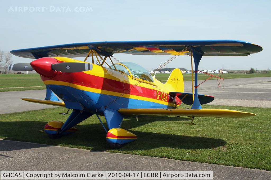 G-ICAS, 1996 Aviat Pitts S-2B Special C/N 5344, Pitts S-2B Special at Breighton Airfield, UK in 2010.