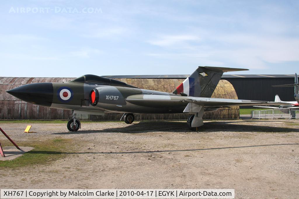 XH767, Gloster Javelin FAW.9 C/N Not found XH767, Gloster Javelin FAW9. On static display at the Yorkshire Air Museum, Elvington in 2010.