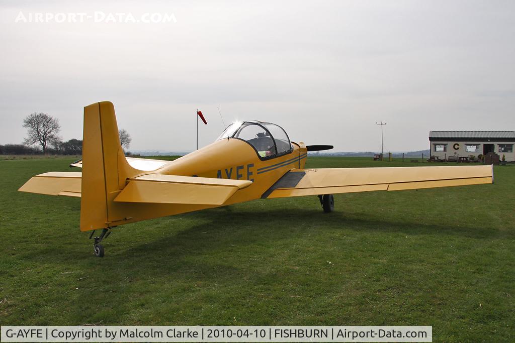 G-AYFE, 1971 Rollason Druine D-62C Condor C/N RAE/646, Rollason Druine D-62B Condor at Fishburn Airfield, UK in 2010.
