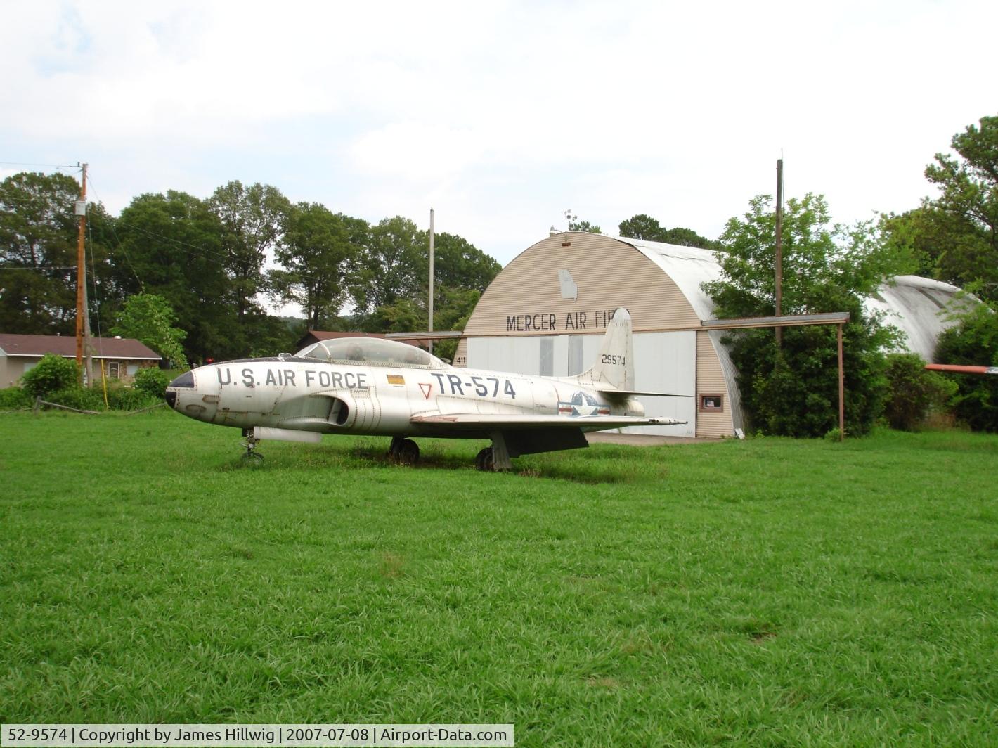 52-9574, 1952 Lockheed T-33A-1-LO Shooting Star C/N 580-8205, At Mercer Air Museum