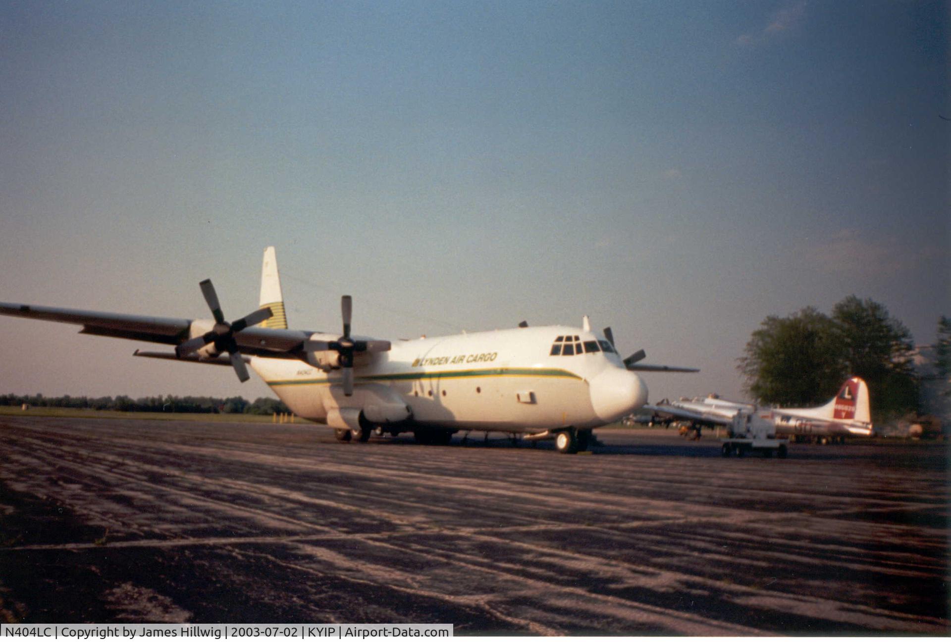 N404LC, 1977 Lockheed 382G C/N 4763, At Willow Run In Front of the Former Yankee Air Museum Hangar