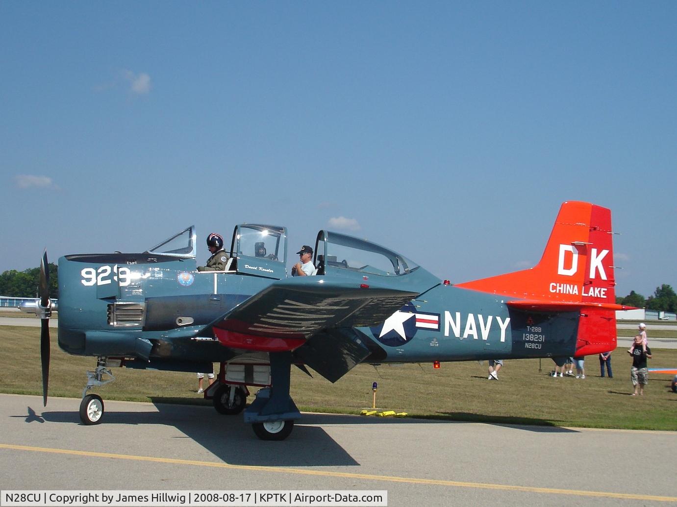 N28CU, 1956 North American T-28B C/N 200302, At Pontiac - Oakland International Airport Open House
