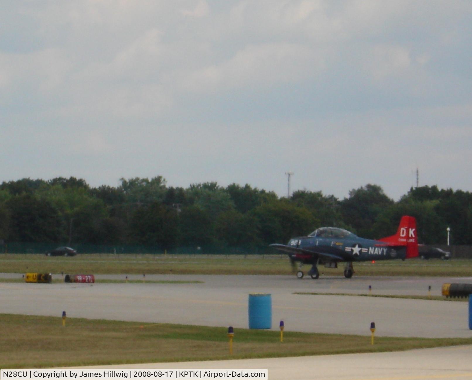 N28CU, 1956 North American T-28B C/N 200302, At Pontiac - Oakland International Airport Open House