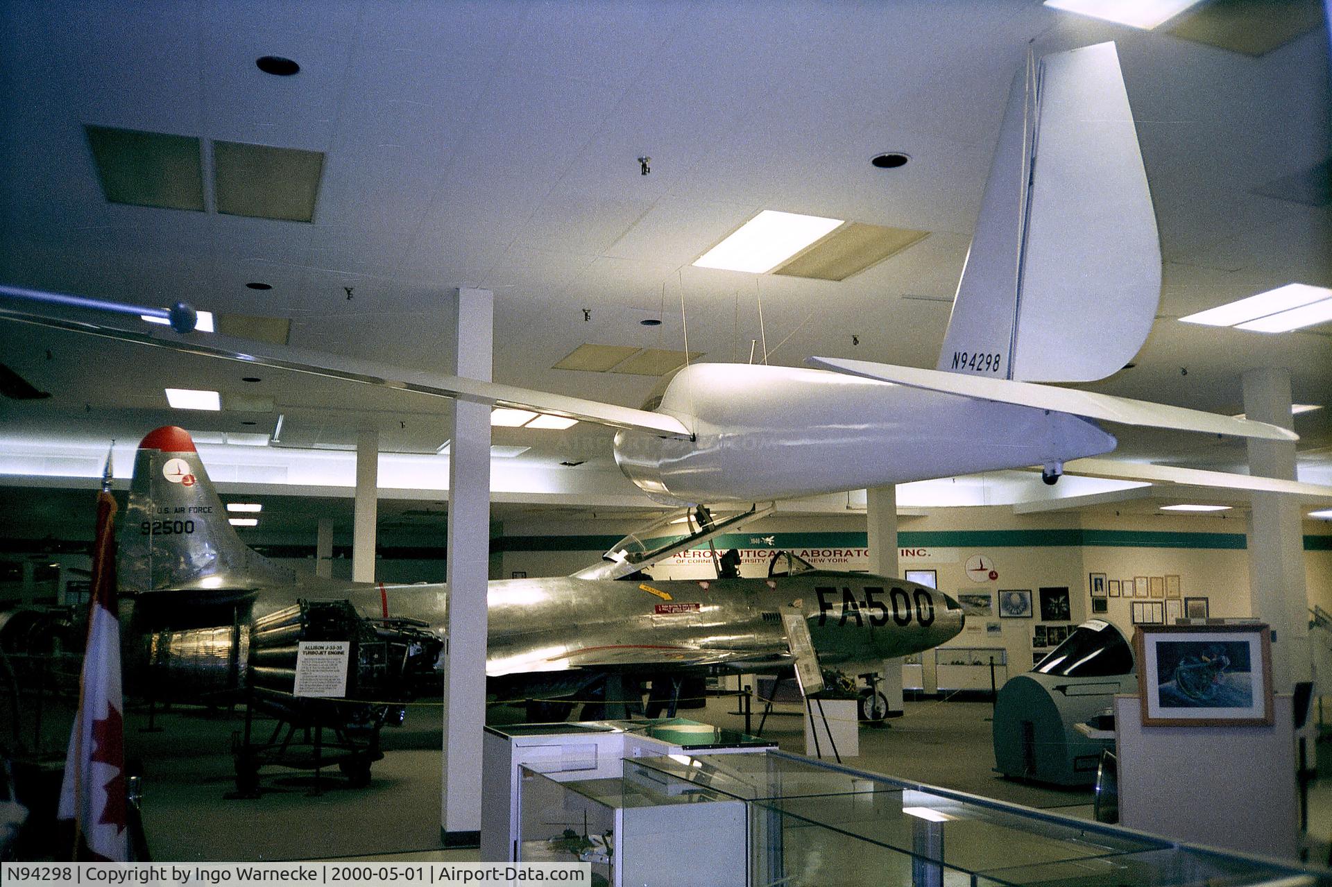 N94298, 1967 Schweizer SGS 1-23HM C/N 70, Schweizer SGS 1-23HM at the Niagara Aerospace Museum, Niagara Falls NY