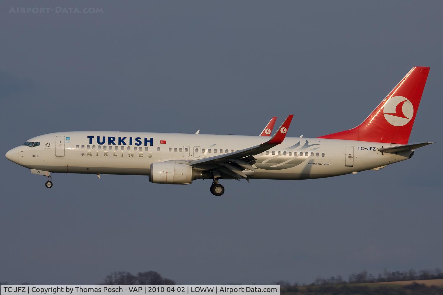 TC-JFZ, 2000 Boeing 737-8F2 C/N 29784, Turkish Airlines