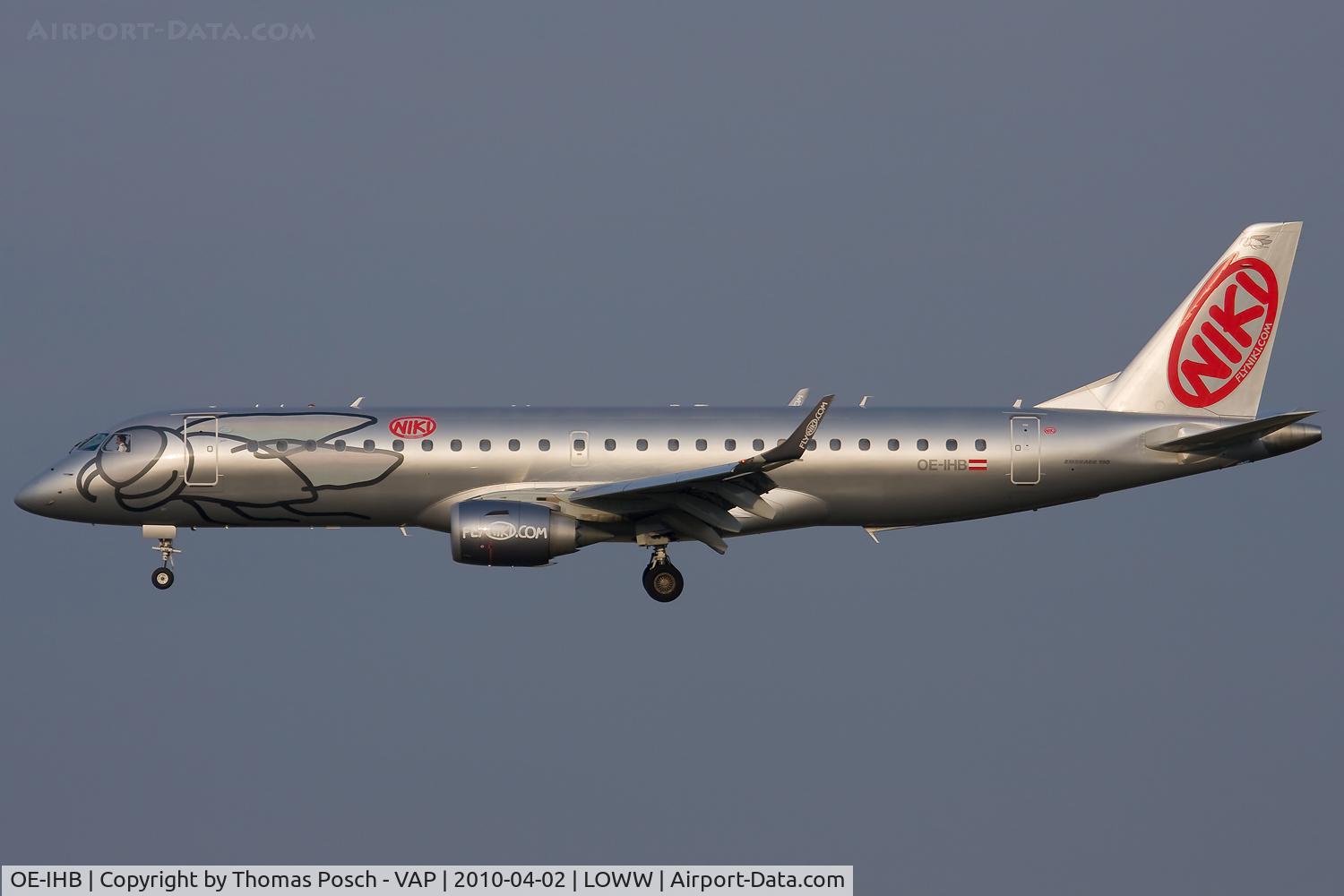OE-IHB, 2009 Embraer 190LR (ERJ-190-100LR) C/N 19000294, FlyNiki
