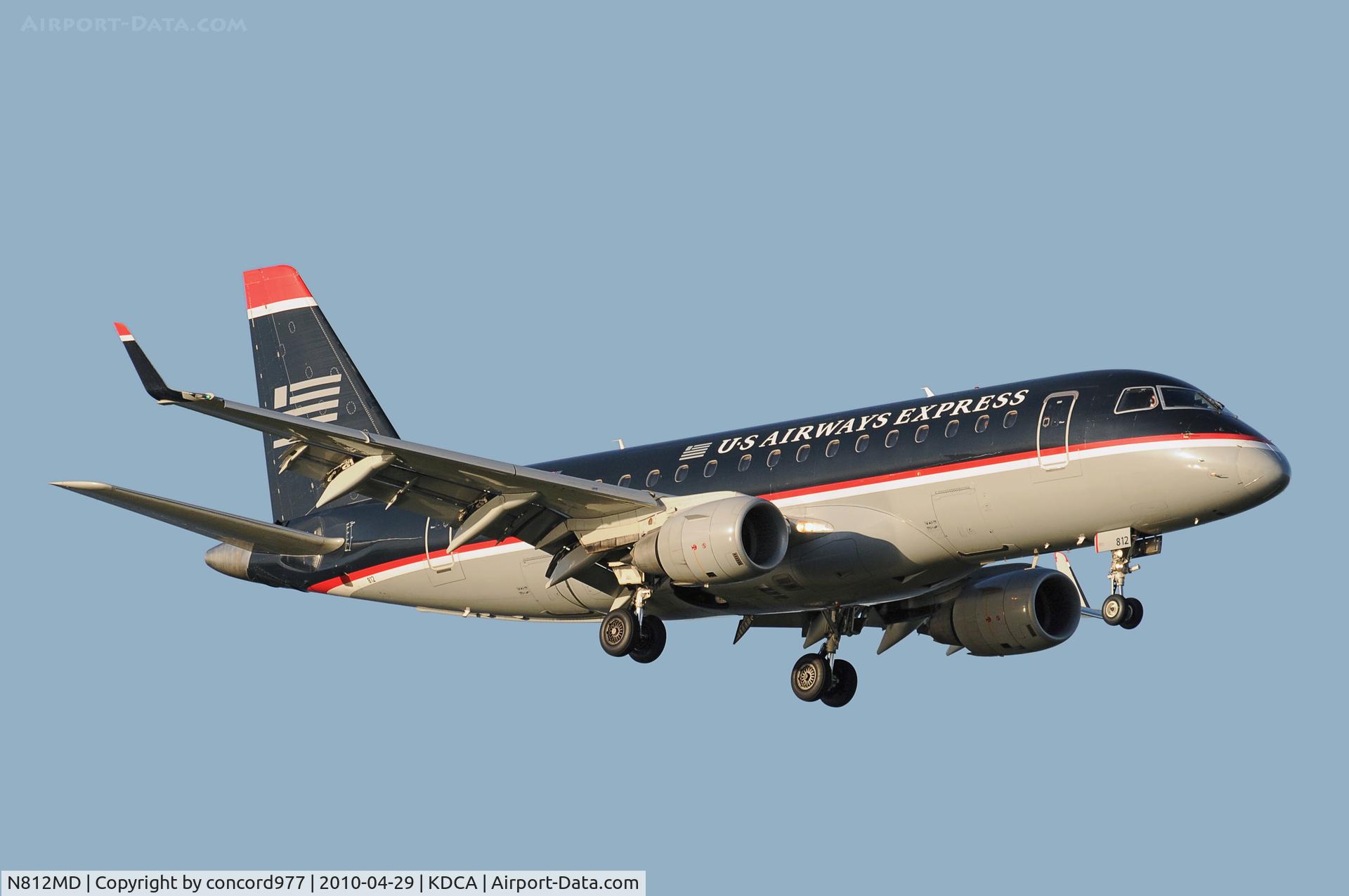 N812MD, 2004 Embraer 170SU (ERJ-170-100SU) C/N 17000030, Seen at KDCA on 4/29/2010.