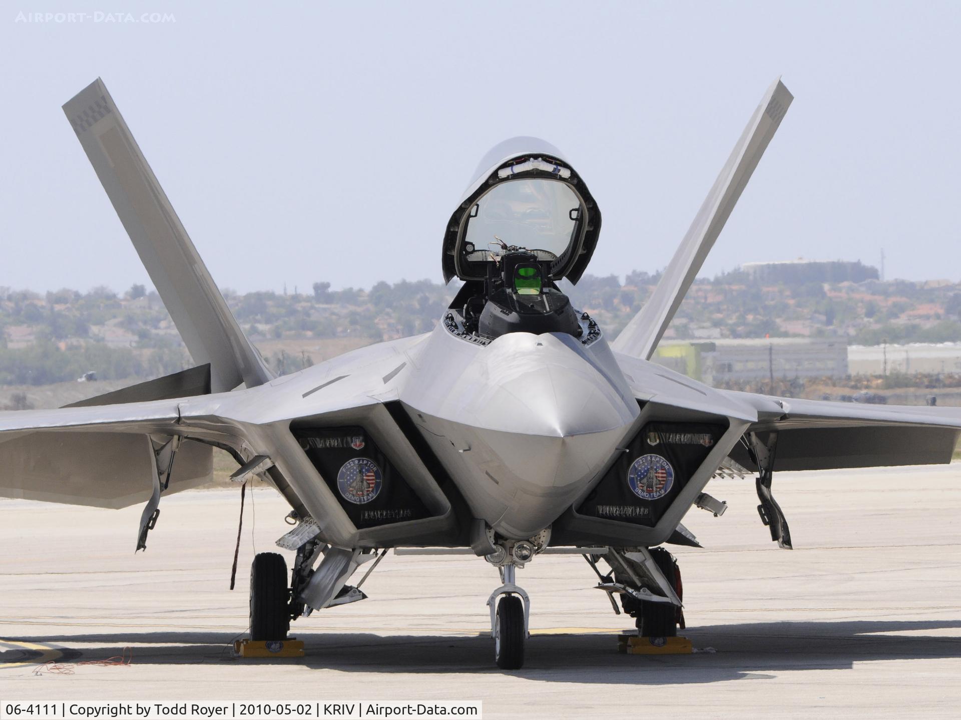 06-4111, Lockheed Martin F-22A Raptor C/N 4111, March Field Airfest 2010