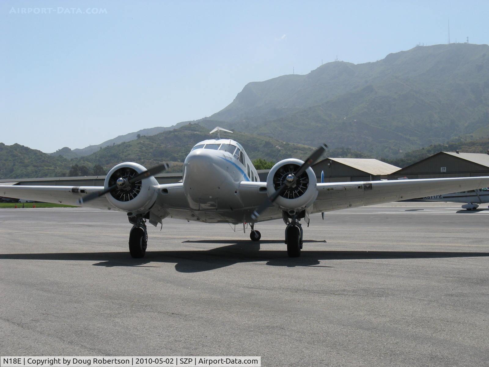 N18E, 1958 Beech E18S C/N BA-383, 1958 Beech E18S, two P&W R-985 Wasp Jr. 450 Hp each, taxi