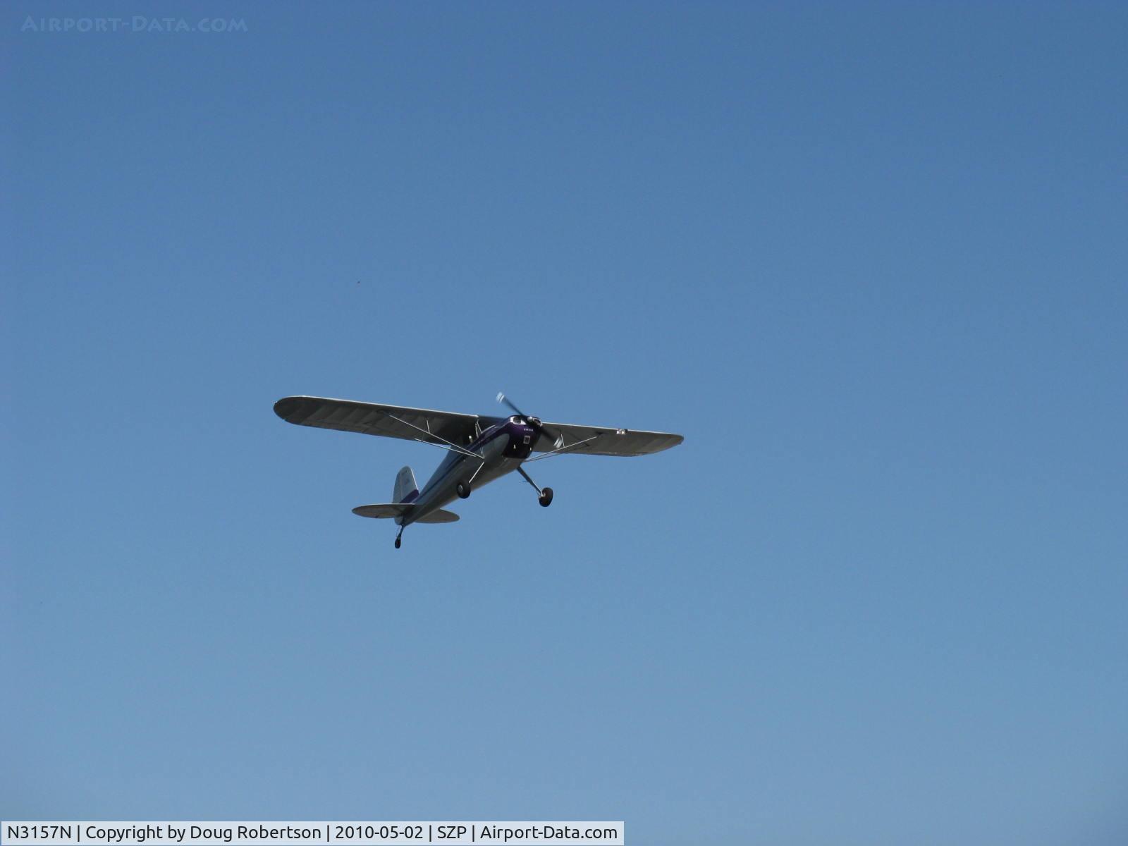 N3157N, 1947 Cessna 120 C/N 13415, 1947 Cessna 120, Continental C85 85 Hp, takeoff climb Rwy 22