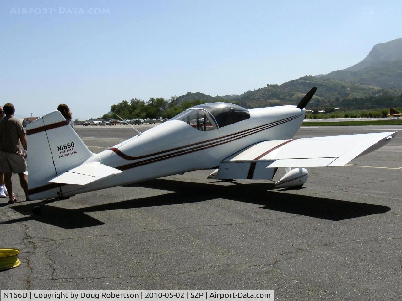 N166D, 1991 Vans RV-6 C/N 20222, 1991 Delano VAN's RV-6, Lycoming O-320 160 Hp, aircraft is For Sale
