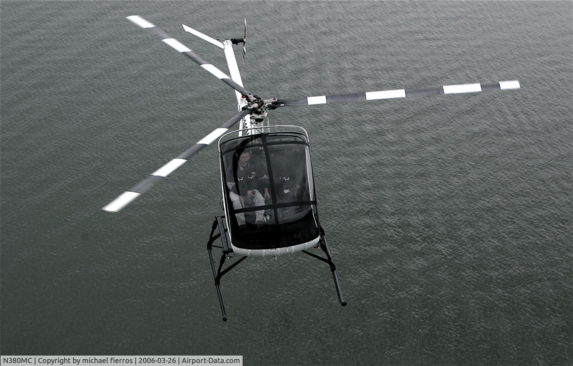 N380MC, Hughes 269A C/N 128-1054, head on