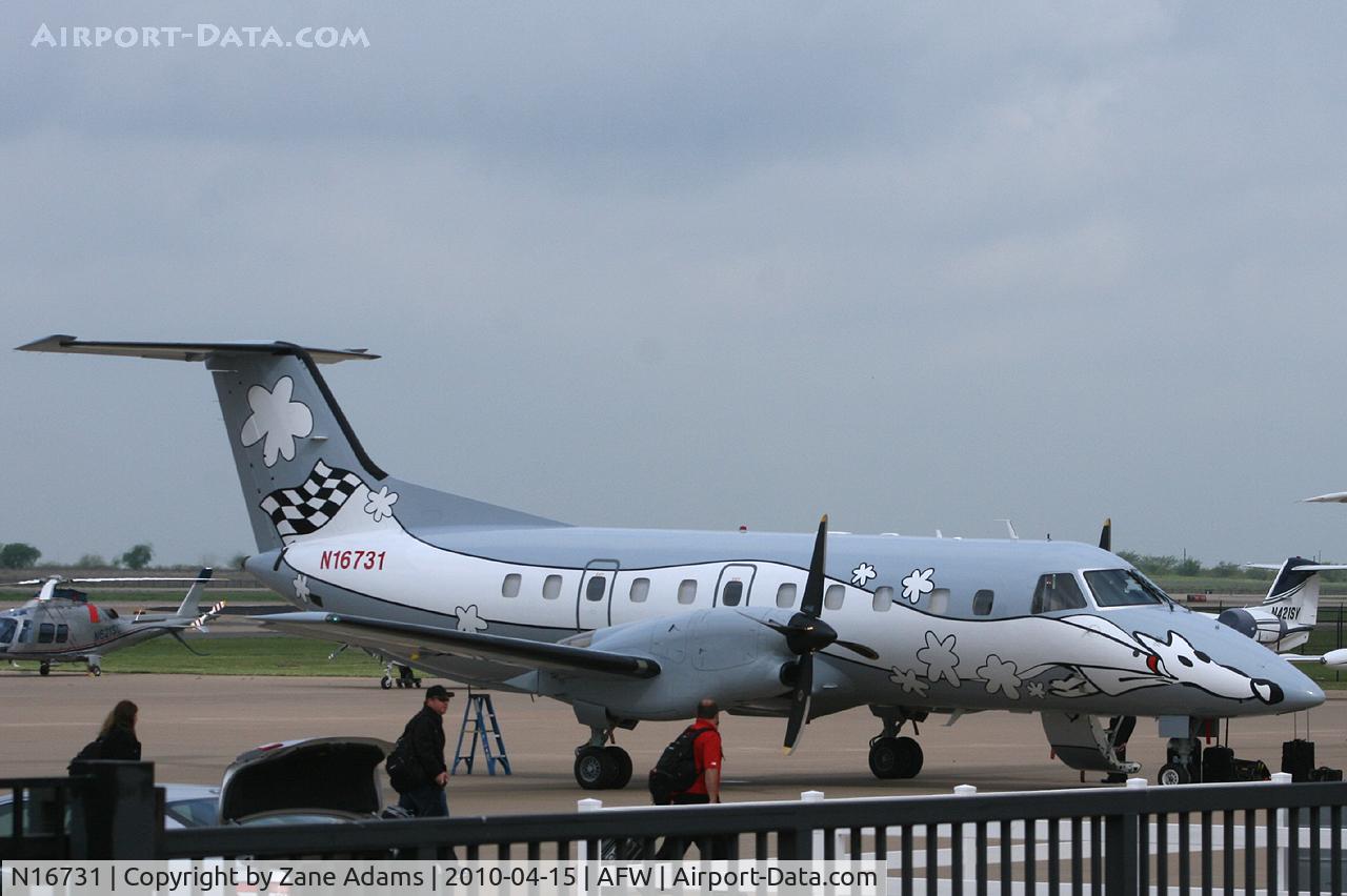 N16731, 1990 Embraer EMB-120ER Brasilia C/N 120.190, At Fort Worth Alliance Airport - In town for NASCAR