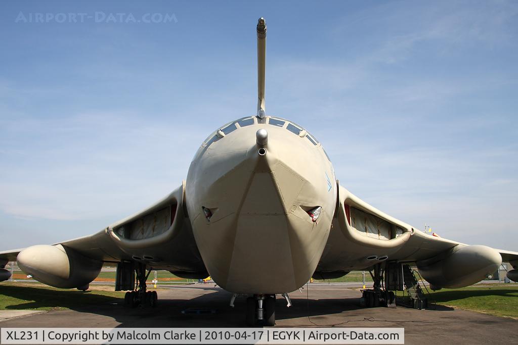 XL231, 1962 Handley Page Victor K.2 C/N HP80/76, Handley Page Victor K2 (HP-80). 'Lusty Lindy' in 2010, preserved at the Yorkshire Air Museum, Elvington.