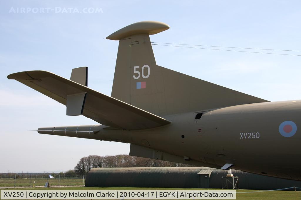 XV250, Hawker Siddeley Nimrod MR.2 C/N 8025, Hawker Siddeley Nimrod MR2 at The Yorkshire Air Museum, Elvington in 2010.