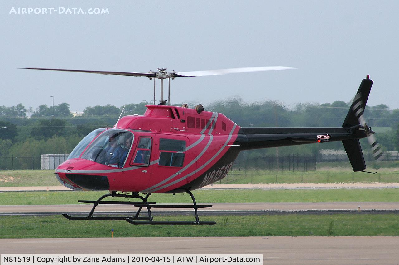 N81519, 1998 Bell 206B JetRanger C/N 4498, At Fort Worth Alliance Airport