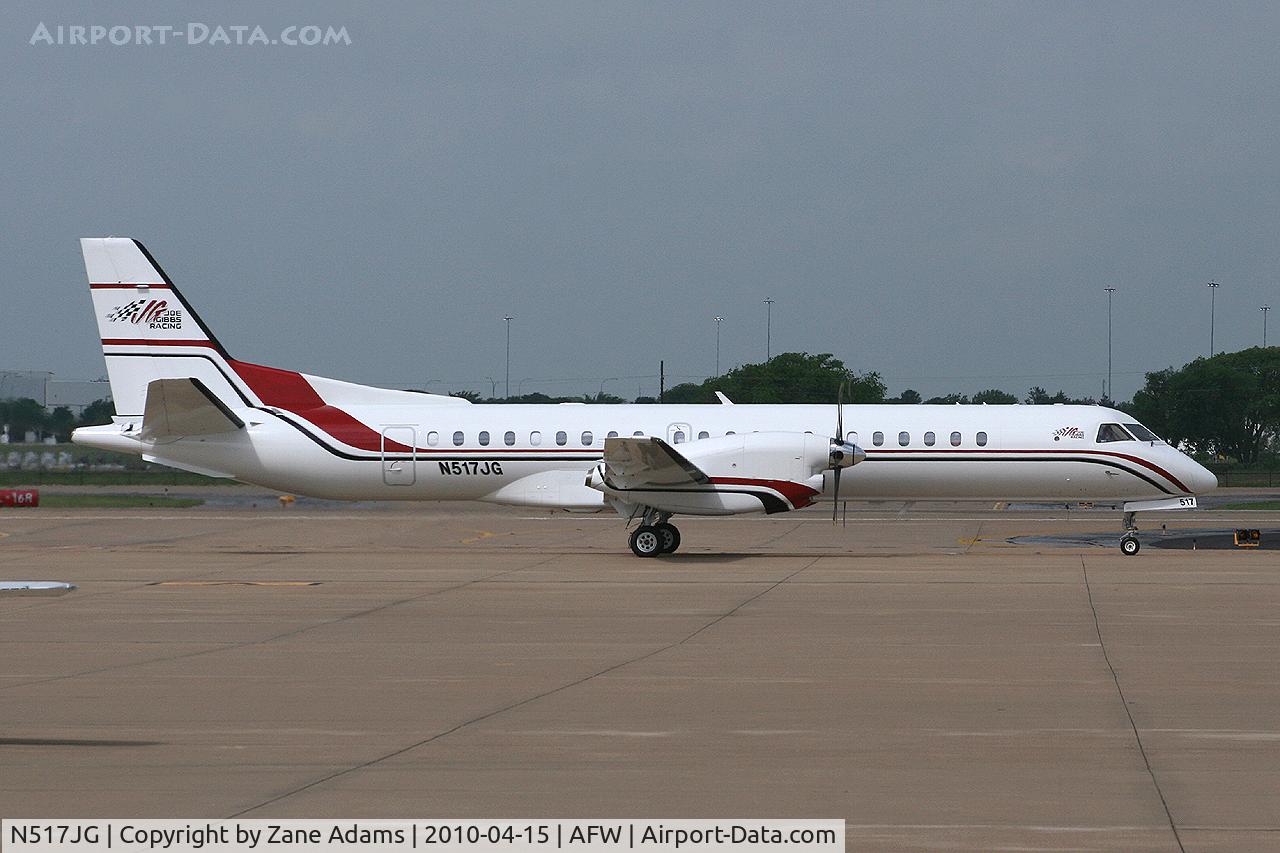 N517JG, 1995 Saab 2000 C/N 2000-021, At Fort Worth Alliance Airport - In town for NASCAR