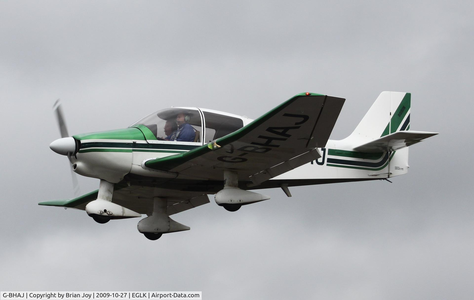 G-BHAJ, 1979 Robin DR-400-160 Chevalier C/N 1430, Flight from Headcorn EGKH to Blackbushe EGLK