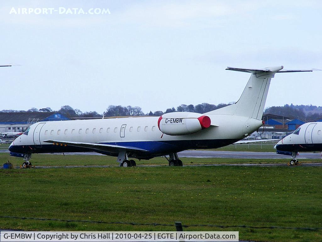 G-EMBW, 2001 Embraer EMB-145EU (ERJ-145EU) C/N 145546, in storage at Exeter Airport