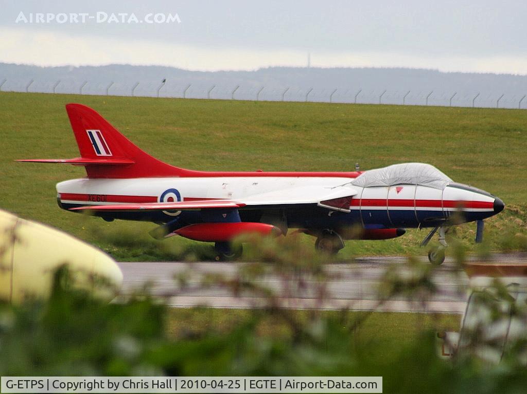 G-ETPS, 1956 Hawker Hunter FGA.9 C/N 41H/679959, former Aircraft and Armament Evaluation Establishment (A&AEE) Hunter. The reg number refers to the Empire Test Pilots School (ETPS)