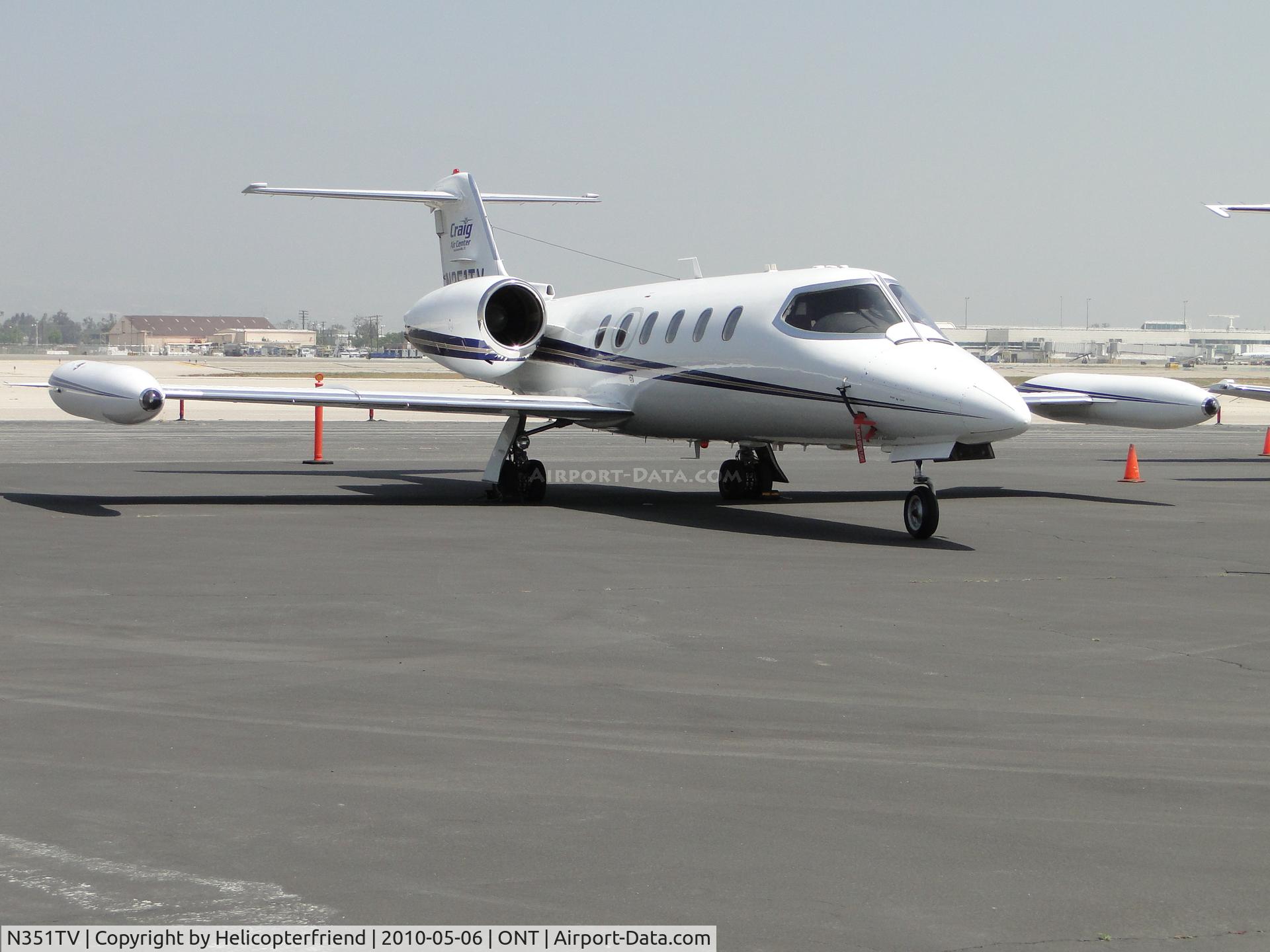 N351TV, 1981 Gates Learjet 35A C/N 368, Parked at Ontario