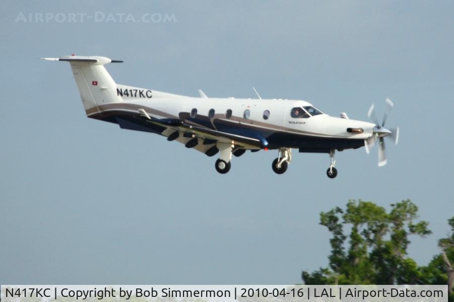 N417KC, 2001 Pilatus PC-12/45 C/N 417, Arriving at Lakeland, FL during Sun N Fun 2010.