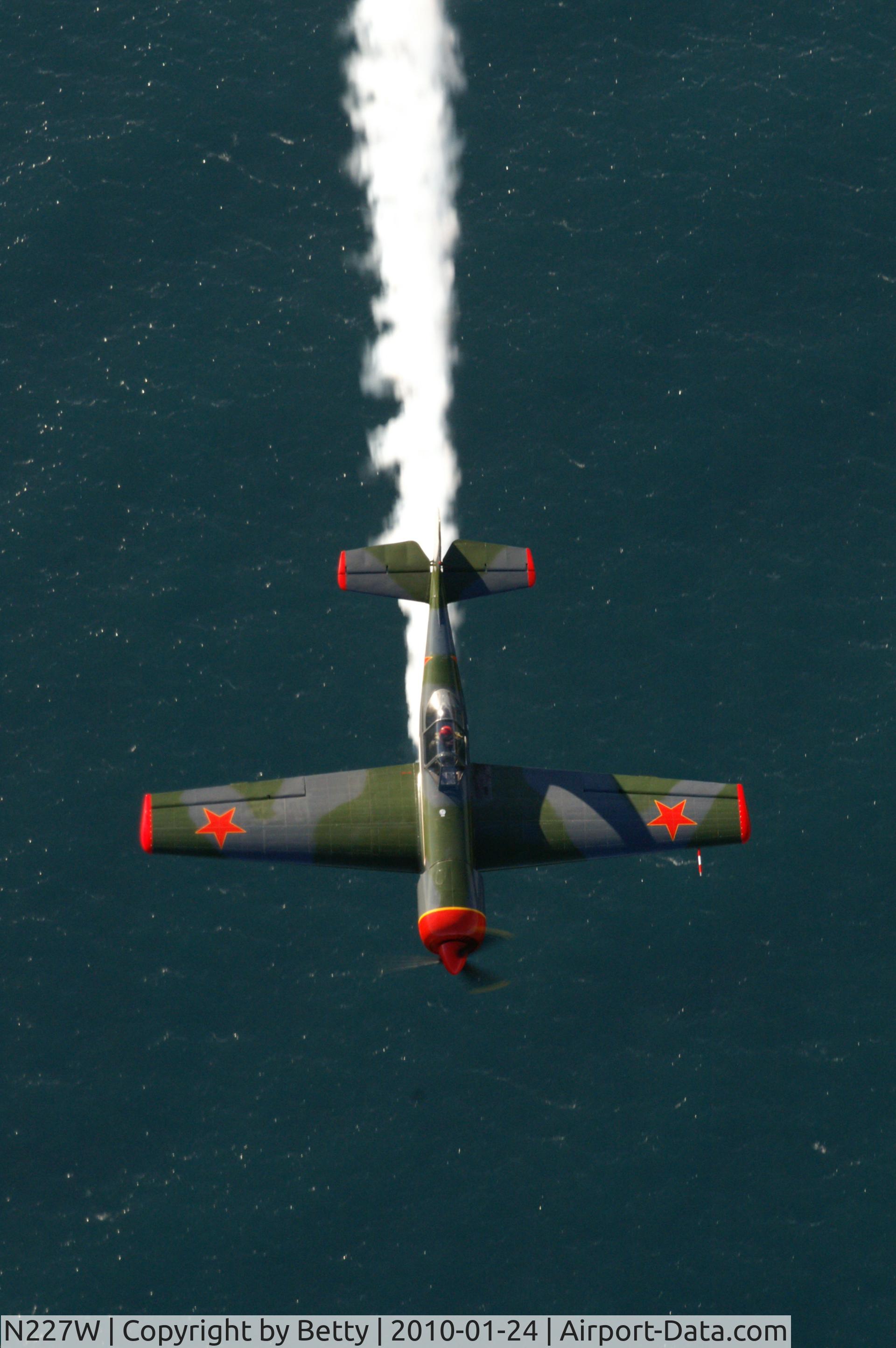 N227W, 1983 Yakovlev Yak-50 C/N 832601, Over the Pacific